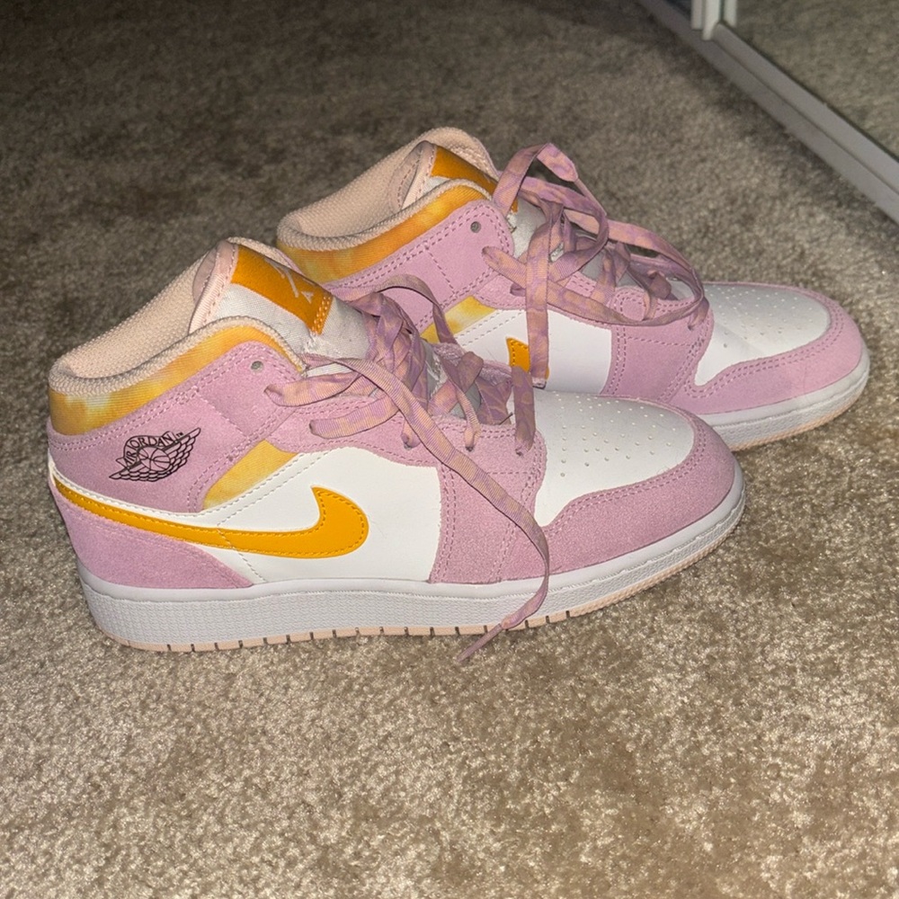 Purple and orange kids Jordan’s
